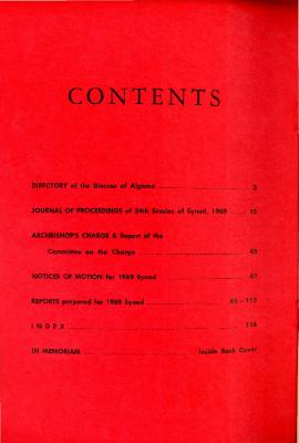 Algoma Synod Journal