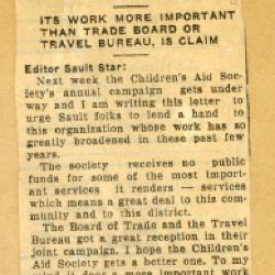 Scrapbook pp. 11-12 : articles about CAS staff duties, home building, and financial help