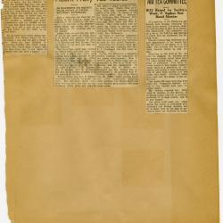 Scrapbook pp. 13-14 : articles about finding children homes, public events, and annual membership drive