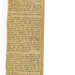 Scrapbook pp. 21-22 : articles about CAS president, camp trip, and boy scouts
