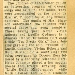 Scrapbook pp. 15-16 : articles about CAS shelters and public events