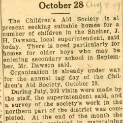 Scrapbook pp. 23-24 : articles about meetings, shelter conditions, and public events