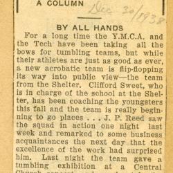Scrapbook pp. 15-16 : articles about CAS shelters and public events