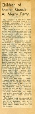 Scrapbook pp. 15-16 : articles about CAS shelters and public events