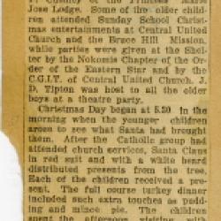 Scrapbook pp. 15-16 : articles about CAS shelters and public events