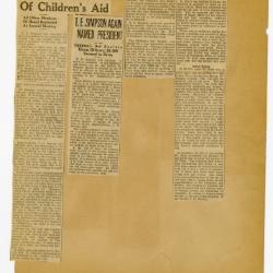 Scrapbook pp. 21-22 : articles about CAS president, camp trip, and boy scouts