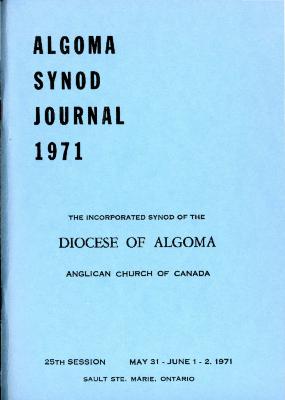 Algoma Synod Journal