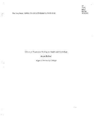 Emotional expression and working memory: can expressive writing about an imaginary trauma produce working memory gains?