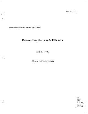 Predicting female offending