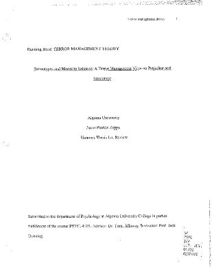 Stereotypes and mortality salience: evidence supporting terror management theory's view of stereotype and prejudice