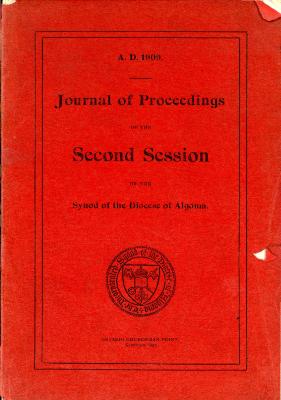 Journal of proceedings of the second session of the Synod of the Diocese of Algoma