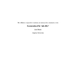 The influence of positive emotions on memory for a traumatic event: an examination of the &quot;undo effect&quot;