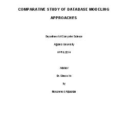 Comparative study of database modeling approaches