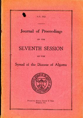 Journal of Proceedings of the seventh session of the Synod of the Diocese of Algoma