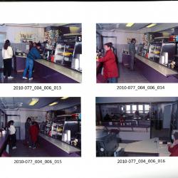 Student lounge, cafeteria, and study hall photographs