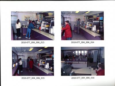 Student lounge, cafeteria, and study hall photographs