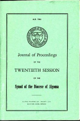 Journal of Proceedings of the Twentieth Session of the Synod, Convening Circular and Agenda of the Twentieth Session of Synod