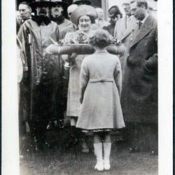 Photo album pp. 23-24 : Queen Elizabeth accepts Arbutus and Village of Hawk