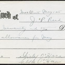 Photographs of a northern highway/Blind River, receipts for monthly allowance, and
      banking book