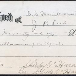 Photographs of a northern highway/Blind River, receipts for monthly allowance, and
      banking book