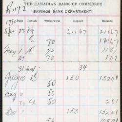 Photographs of a northern highway/Blind River, receipts for monthly allowance, and
      banking book